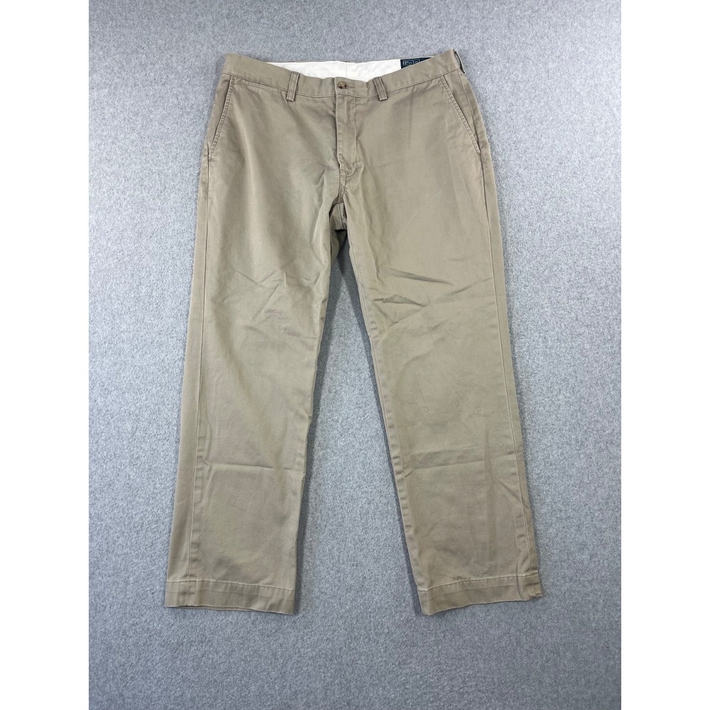 Vintage Polo Ralph Lauren Chino Pants Mens 36x30 Brown Classic Fit Straight Leg